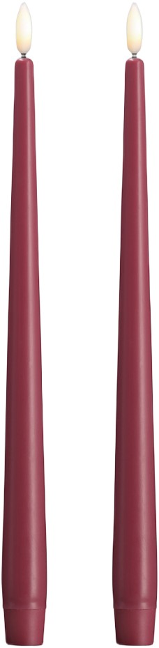 Moods & More LED Taper Candle, Silk, Slim, Vintage Rose, 2 - Køb til DKK 149 - Spar 25%