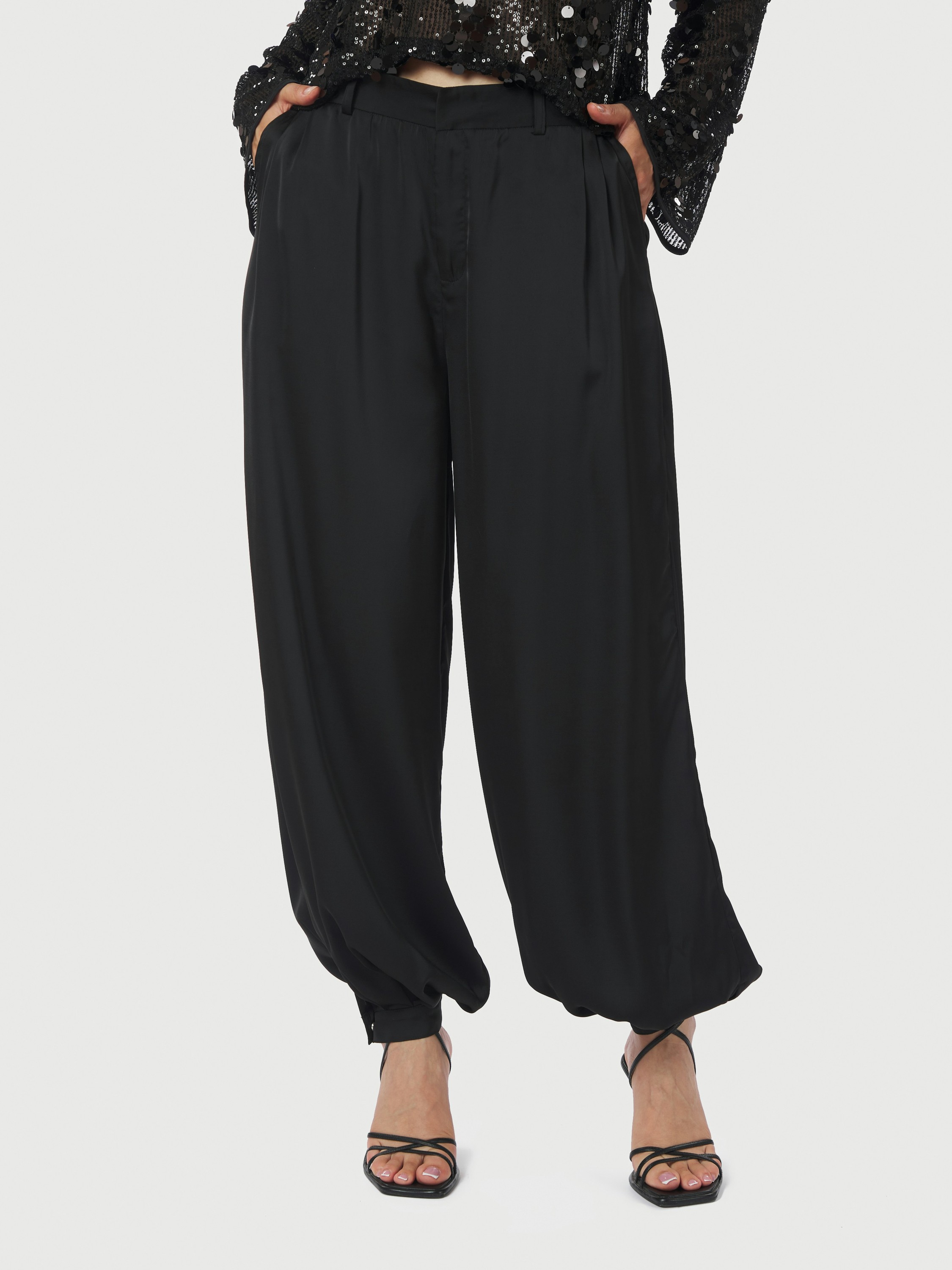 Fayla Drapy Satin Balloon Pants
