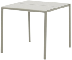 May Table 85x85 Outdoor Steel Light Grey