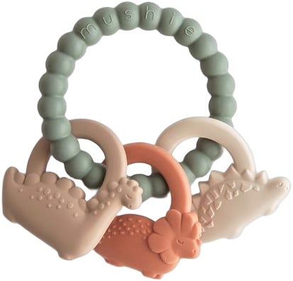 Mushie Dino Teething Ring