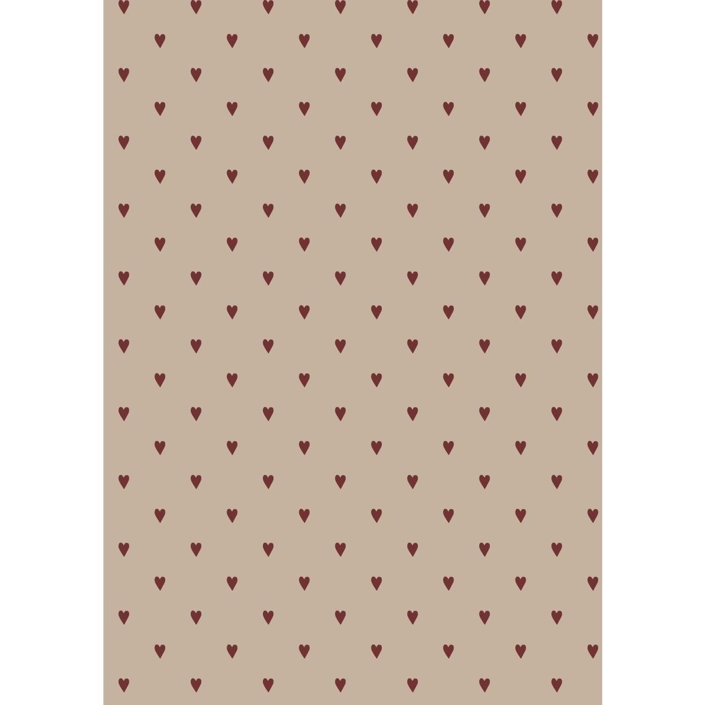 Papirrulle Røde Hjerter 5 M/rulle