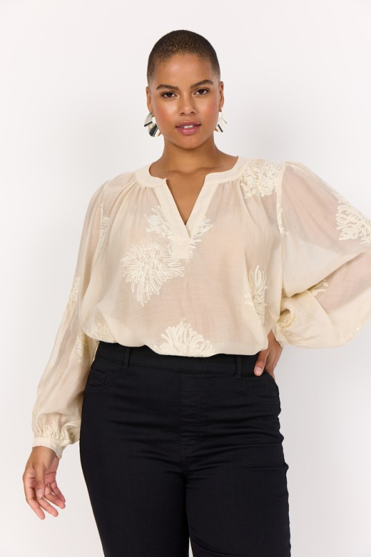 Curvy Wasilicia 1 Bluse Creme