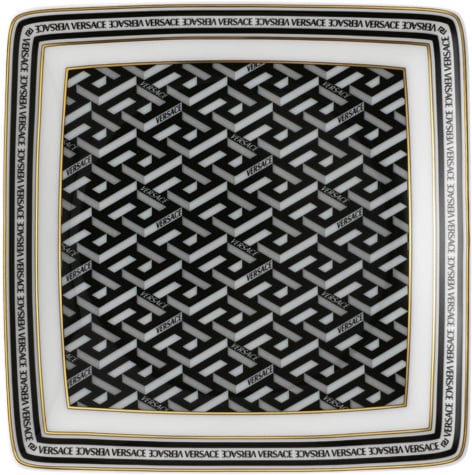 Bowl 12cm sq. Flat, Signature Black, La Greca