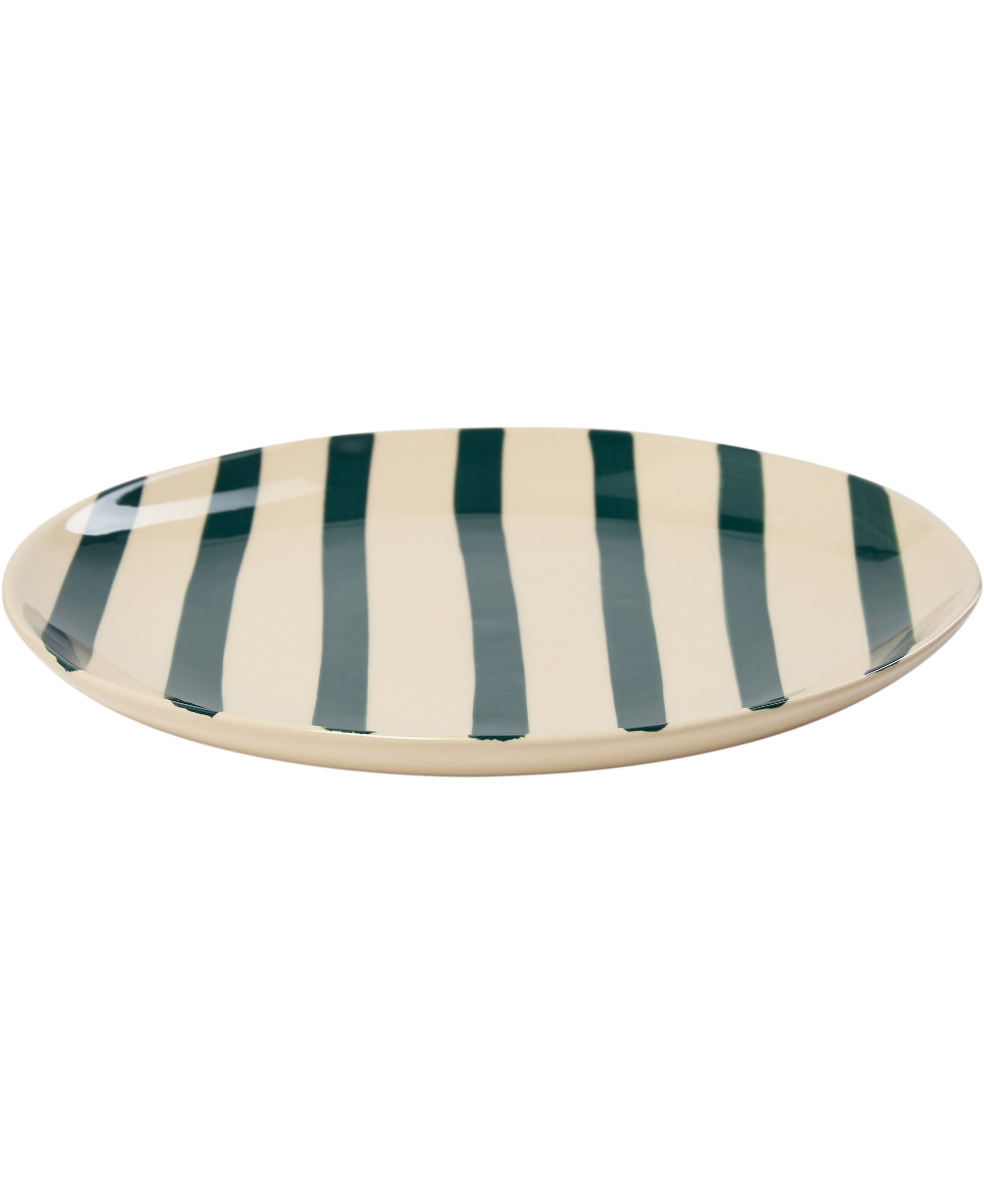 Viva Tallerken 22 cm Gr&oslash;n Striber