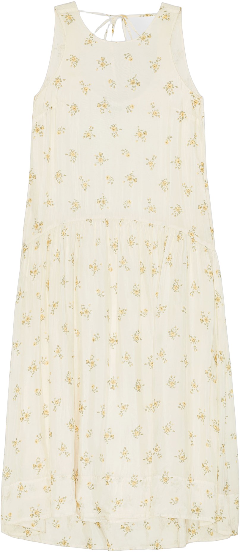 Printed Viscose Habotai Long Dress