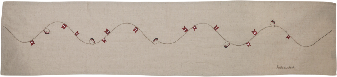 Bordløber rød Student 40x160cm