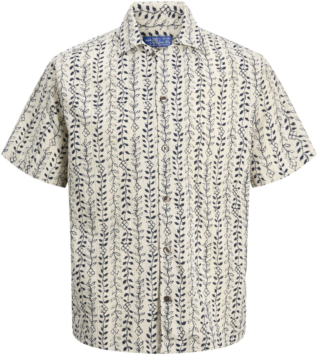 Jprblulyon Print Dobby S/S Shirt SN