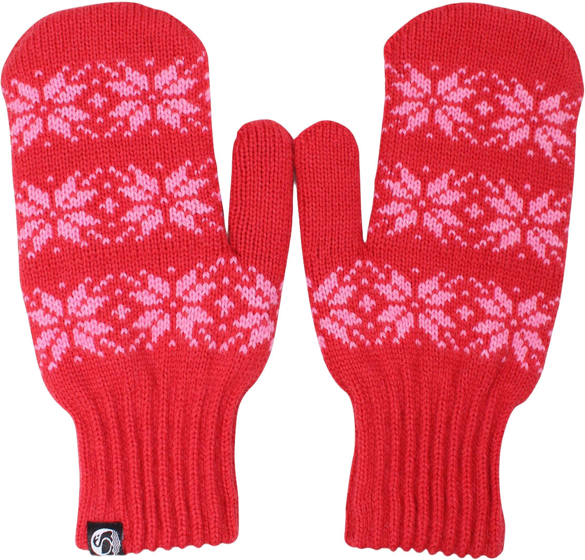 Danicebird Wool Mittens Bright Red Star
