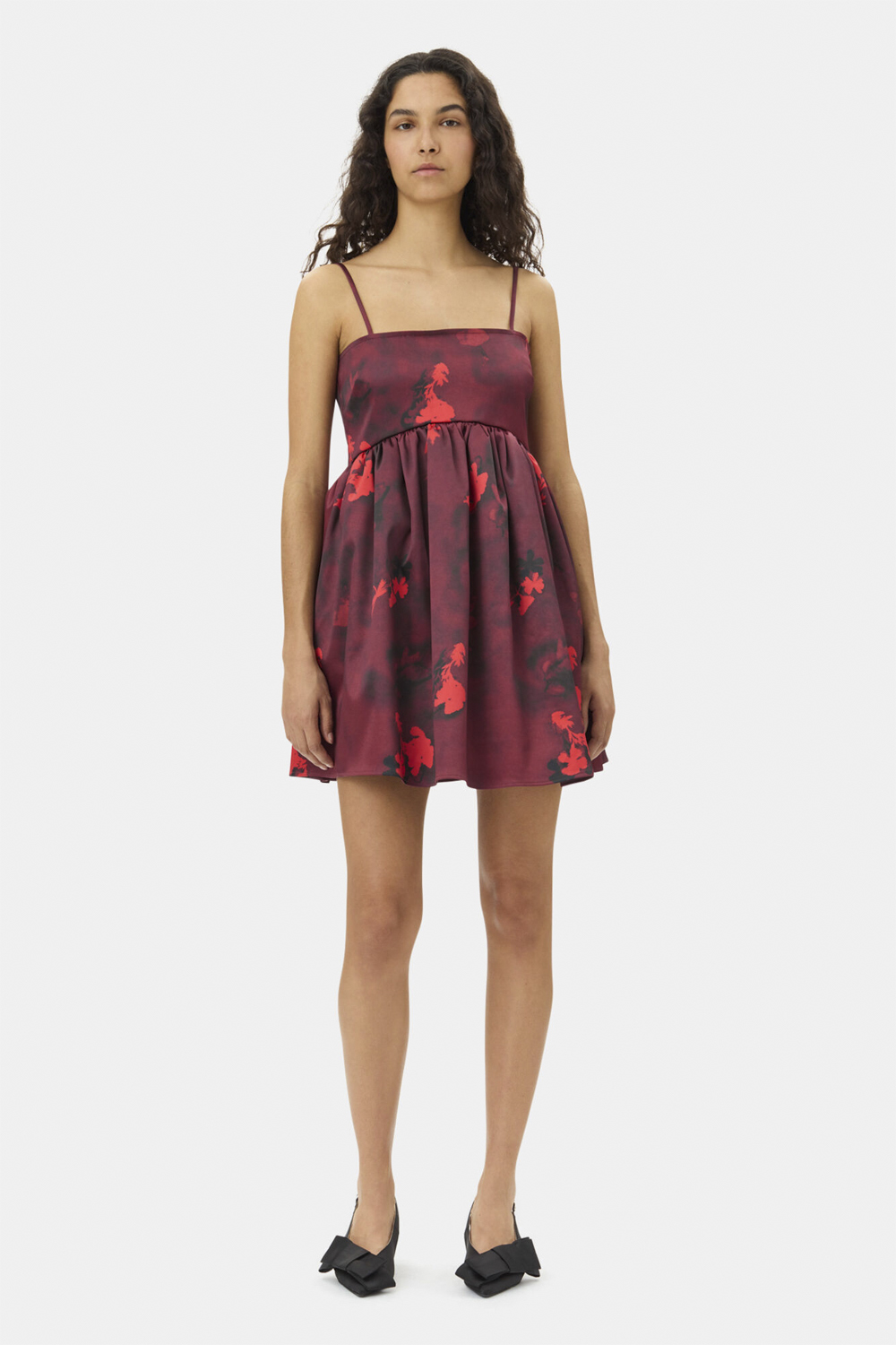 Printed Double Satin Strap Mini Dre