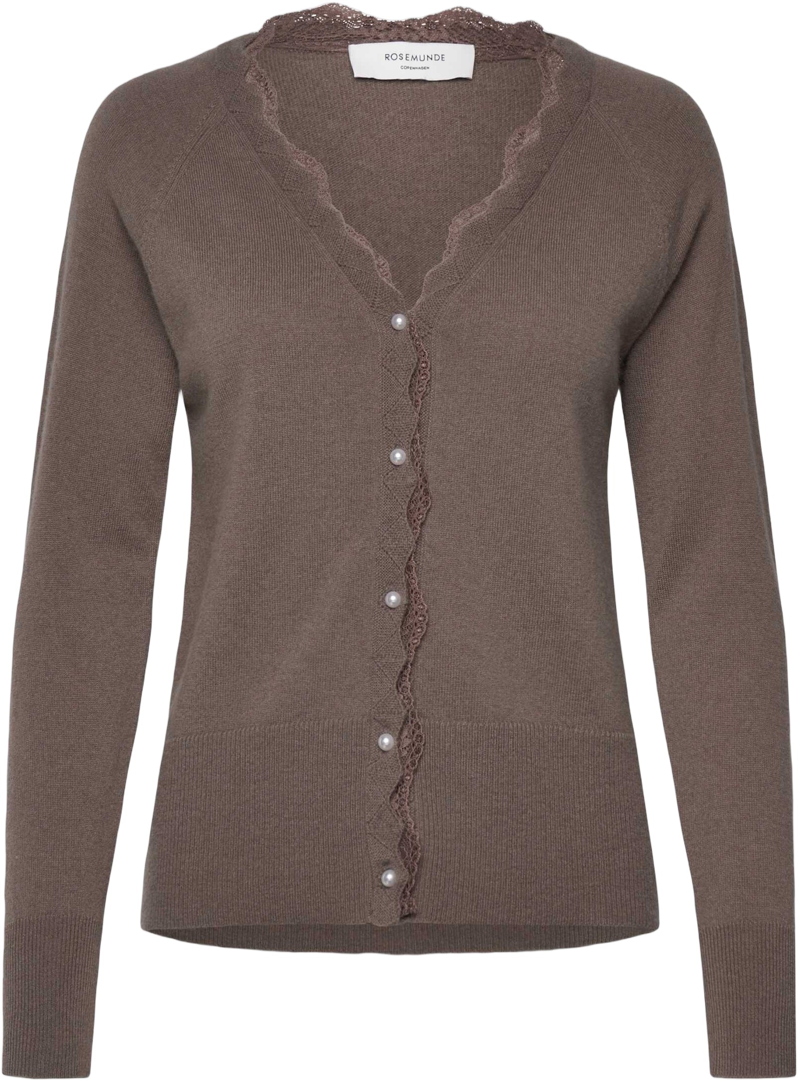 Rwlaica Cashmere LS Vneck Lace Cardigan
