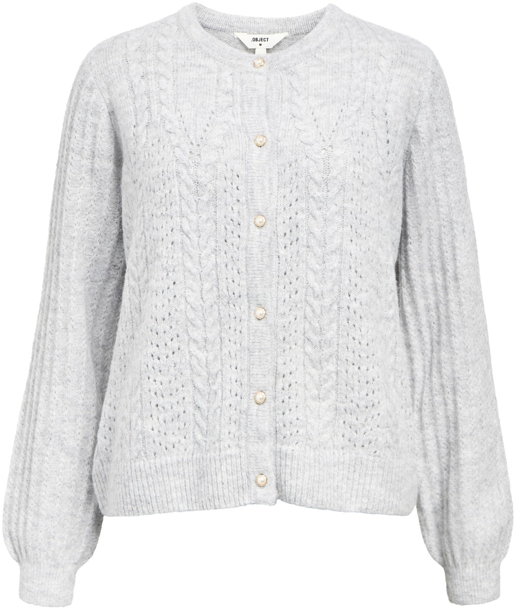 Objflora RE LS Knit Button Cardigan