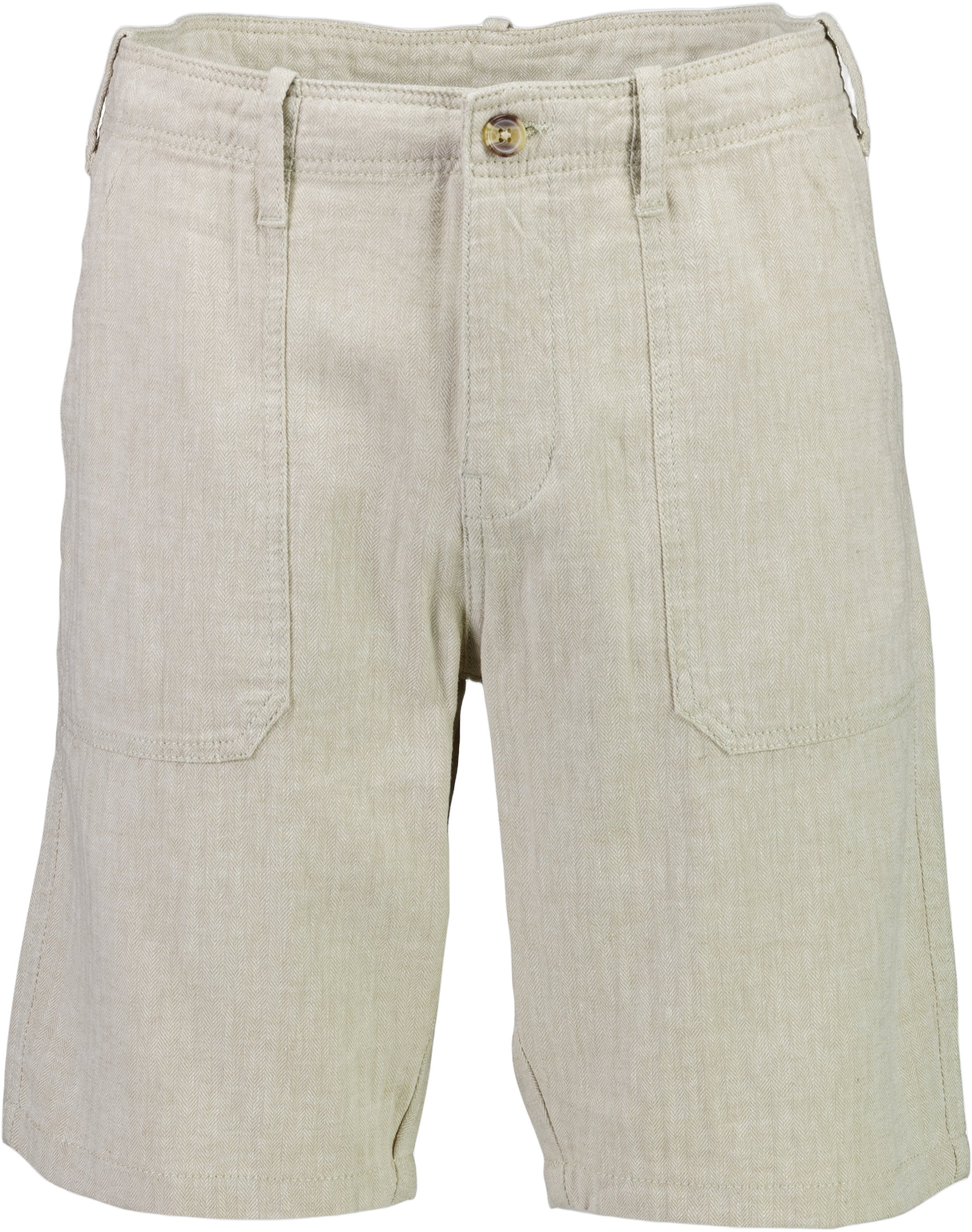 Linen Blend Herringbone Shorts