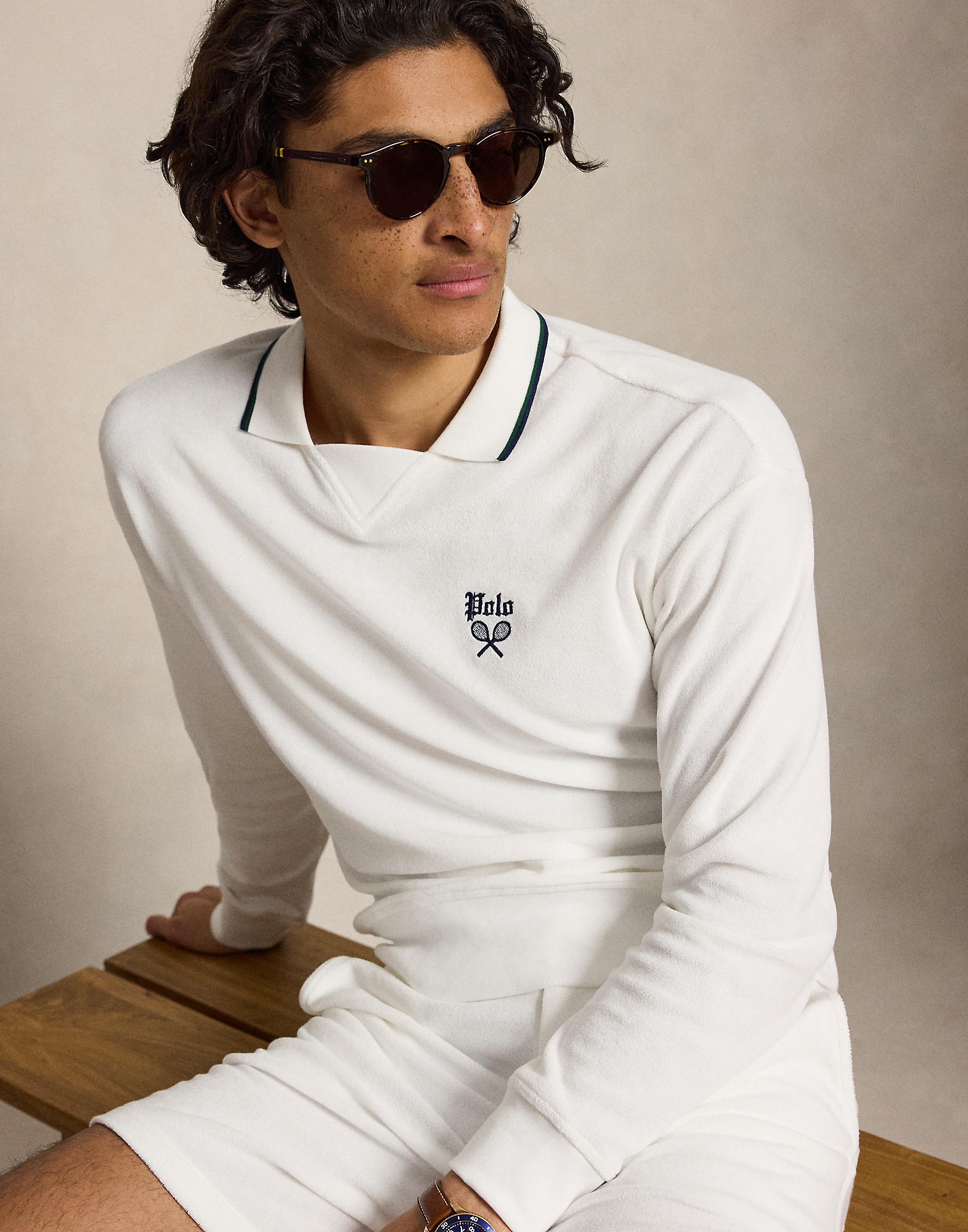 Terry Polocollar Sweatshirt