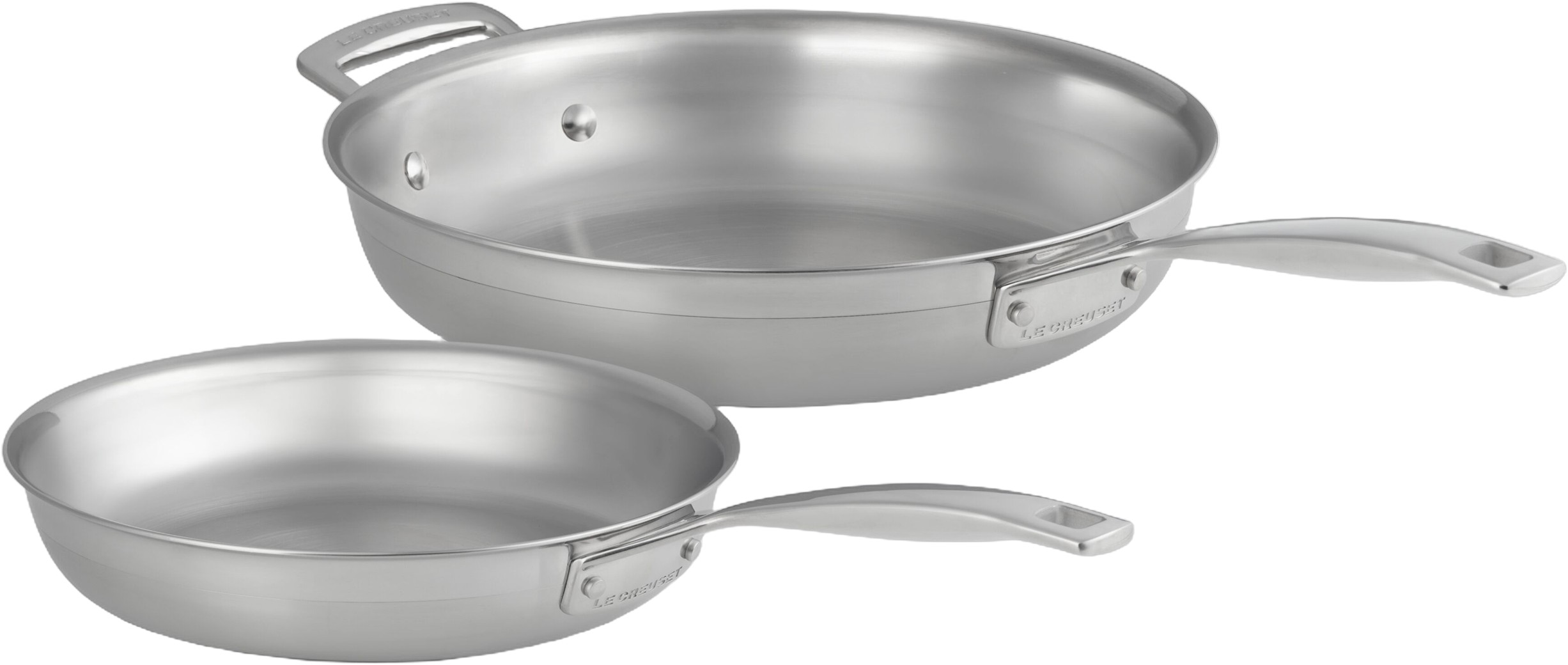 Le Creuset Classic 3ply Rustfrit Stål sæt m/ 2 Stegepander