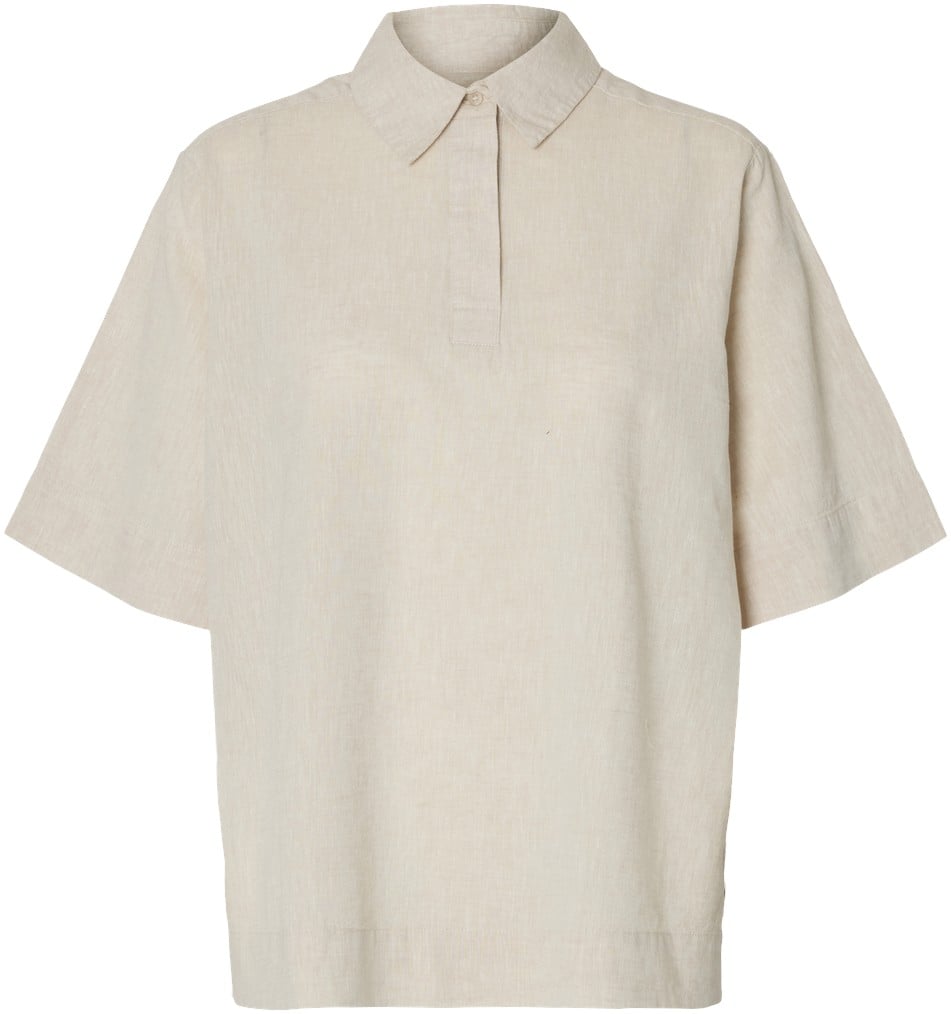 Slfluisa Linen Blend Polo Noos