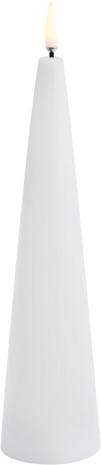 LED Cone Candle, Nordic White, Smooth, 5,8x21,5 cm - DKK 172 - Spar 25%