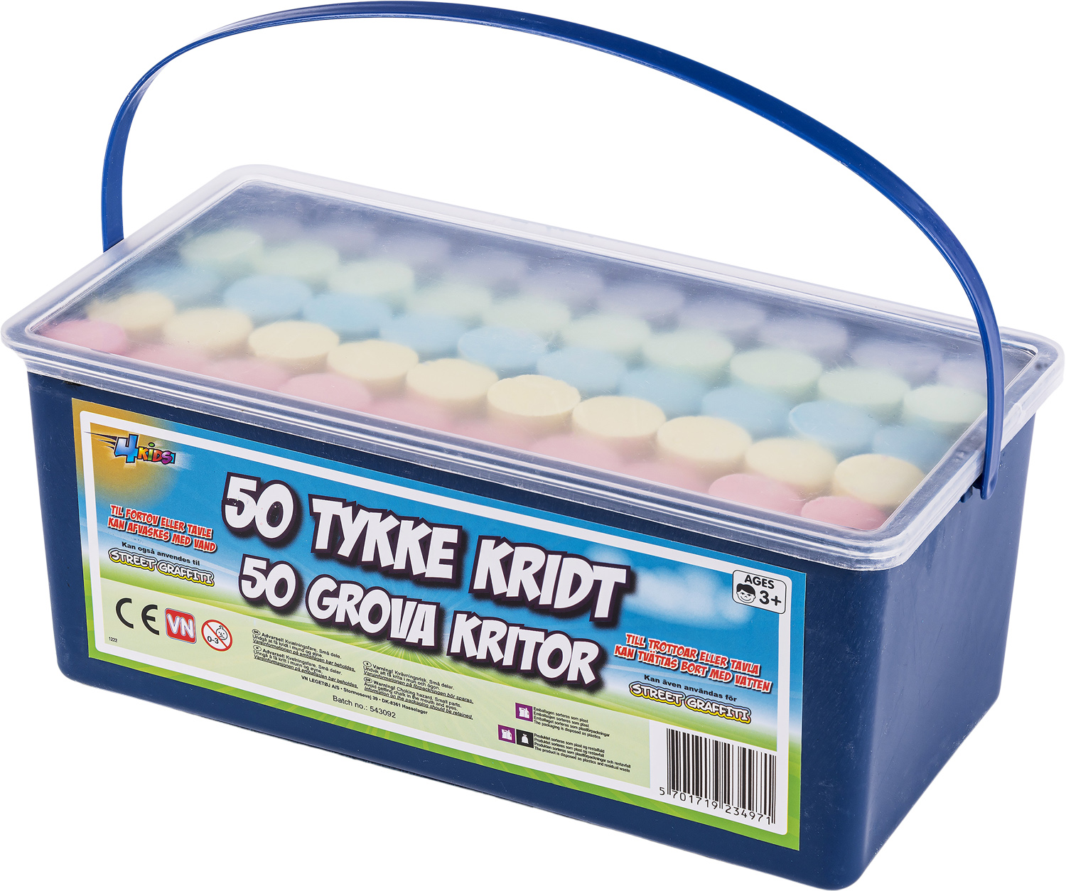 4kids 50 Tykkridt Farvet