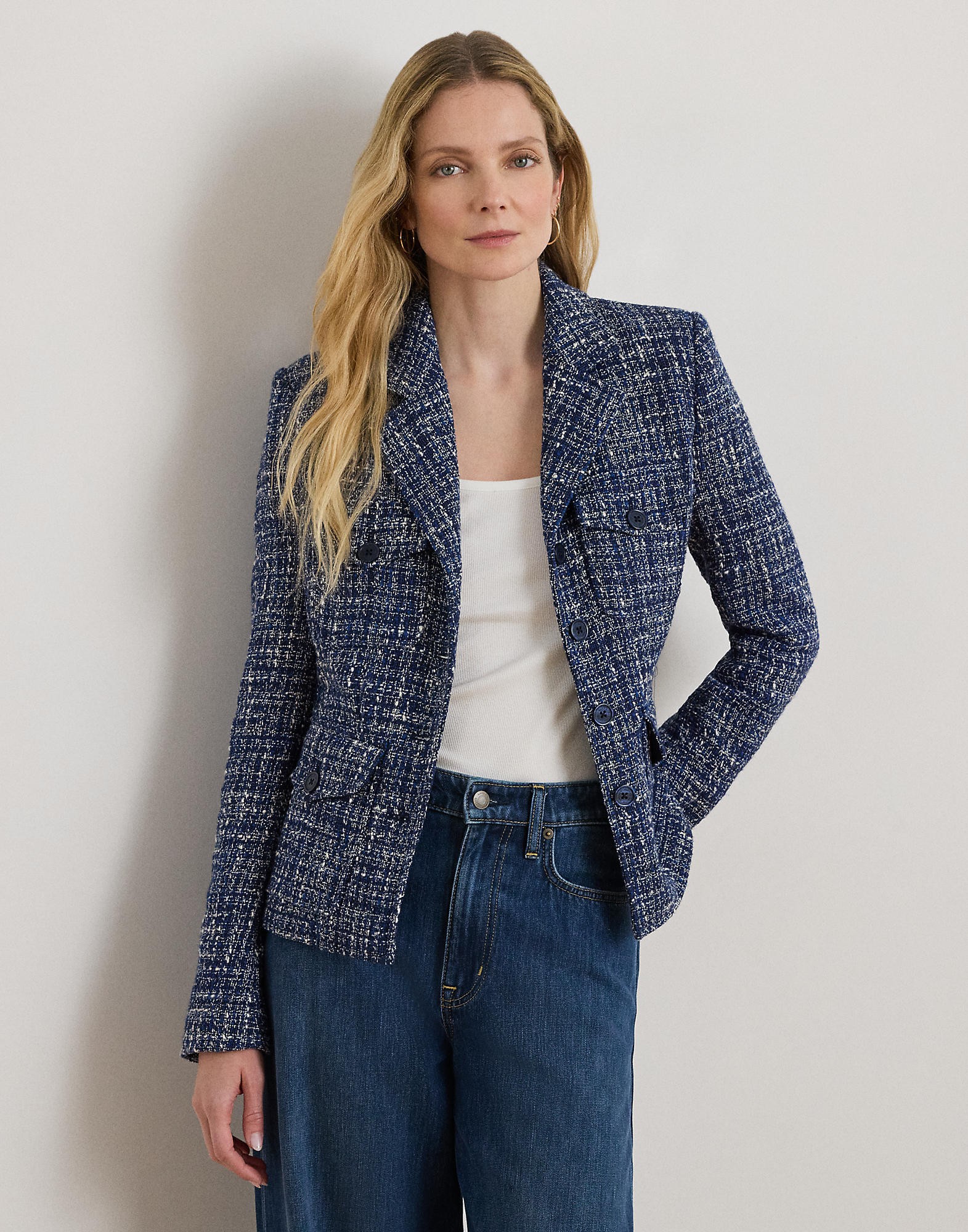 Cottonblend Bouclé Blazer