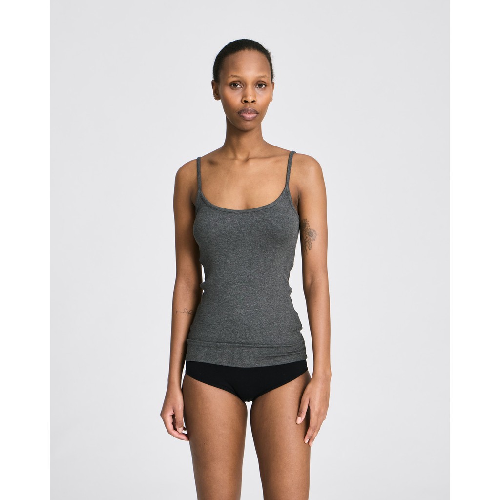 Cecilie Viscose Stretchable Strap Top 2x2 Rib