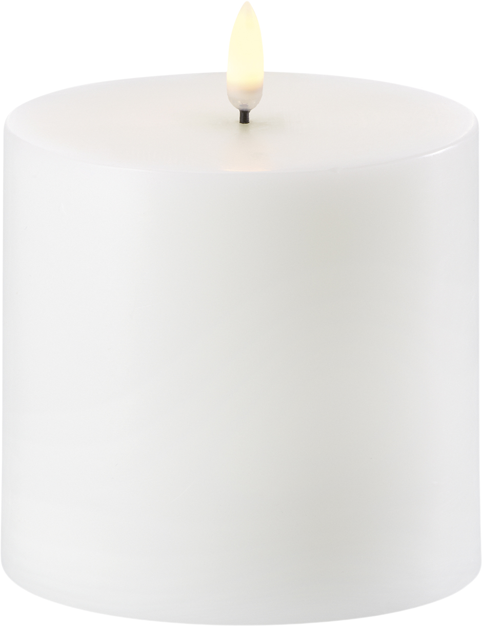 LED Pillar Candle Nordic White – 10,1 x 10 cm