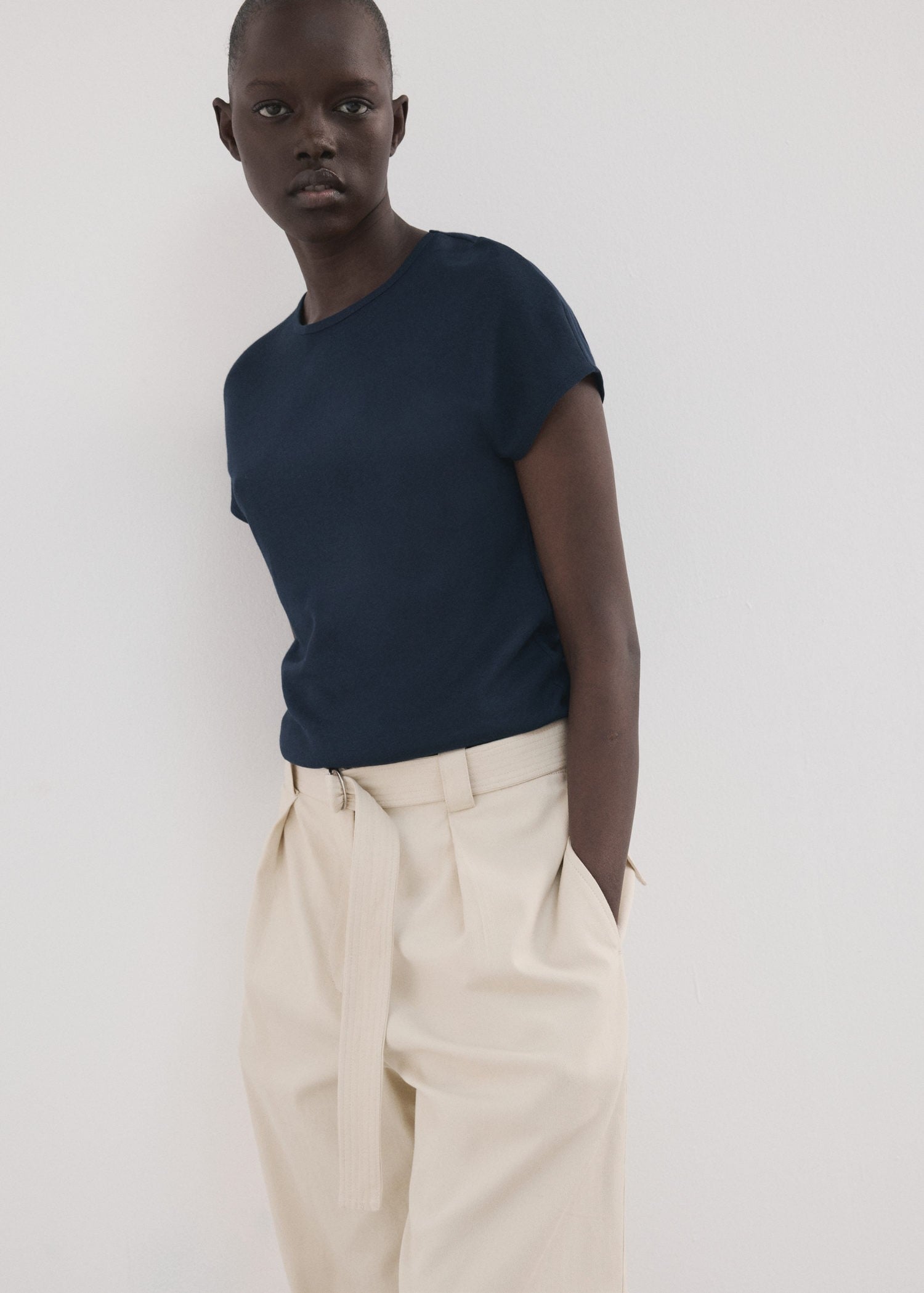 Shortsleeved Cotton-blend T-shirt