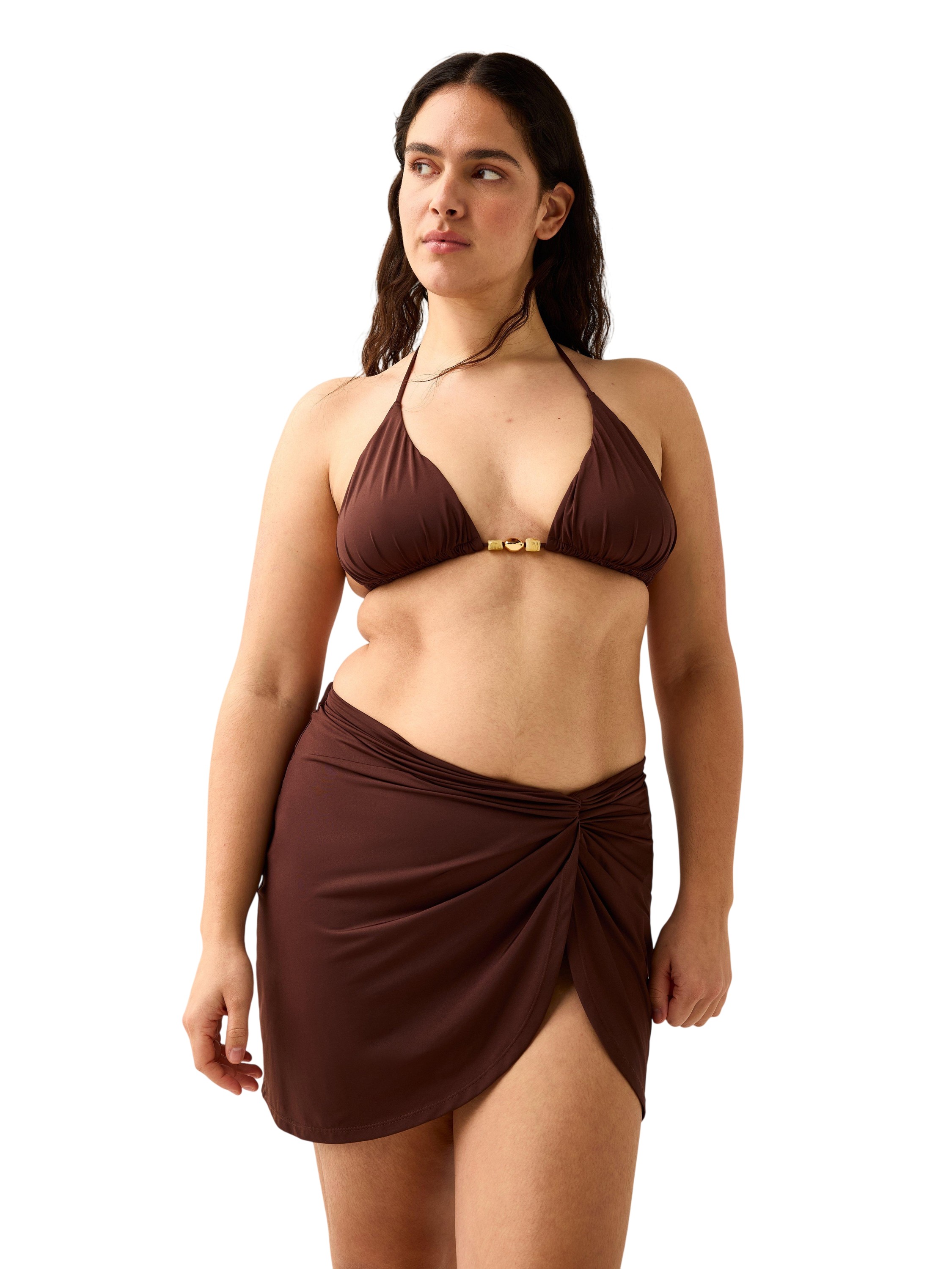 Badeskjørt med Vridet Detalj Foran.