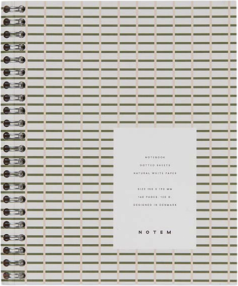 Nela Wirebound Spiral Notebook Medium, GrÃ¸n