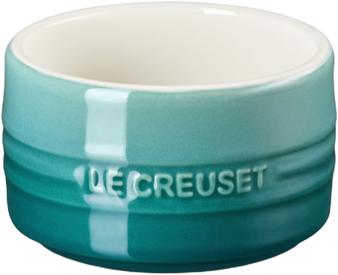Le Creuset Signature Stent&oslash;j Stabelbar Ramekin Bleu Riviera