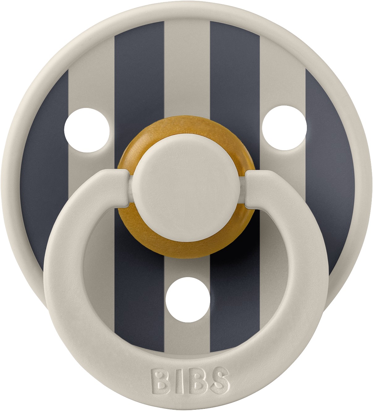 Bibs Pacifier Studio Colour Block Latex Size 1 Sand/iron