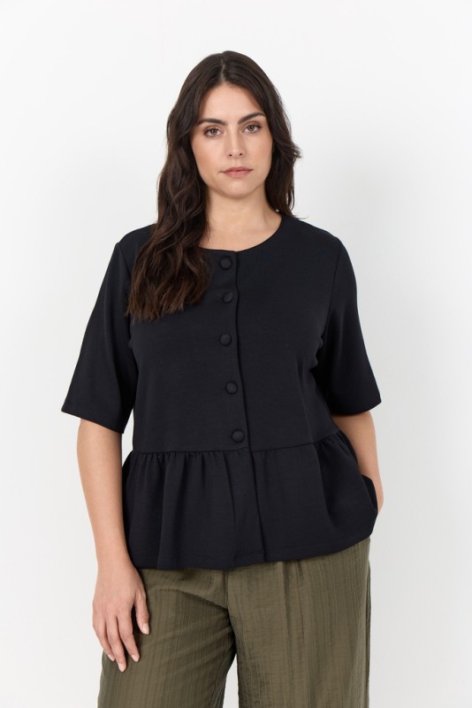 Curvy Wasabina 105 Bluse Sort