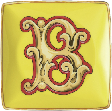 Bowl 12cm sq. Flat, Holiday Alphabet B, Versace