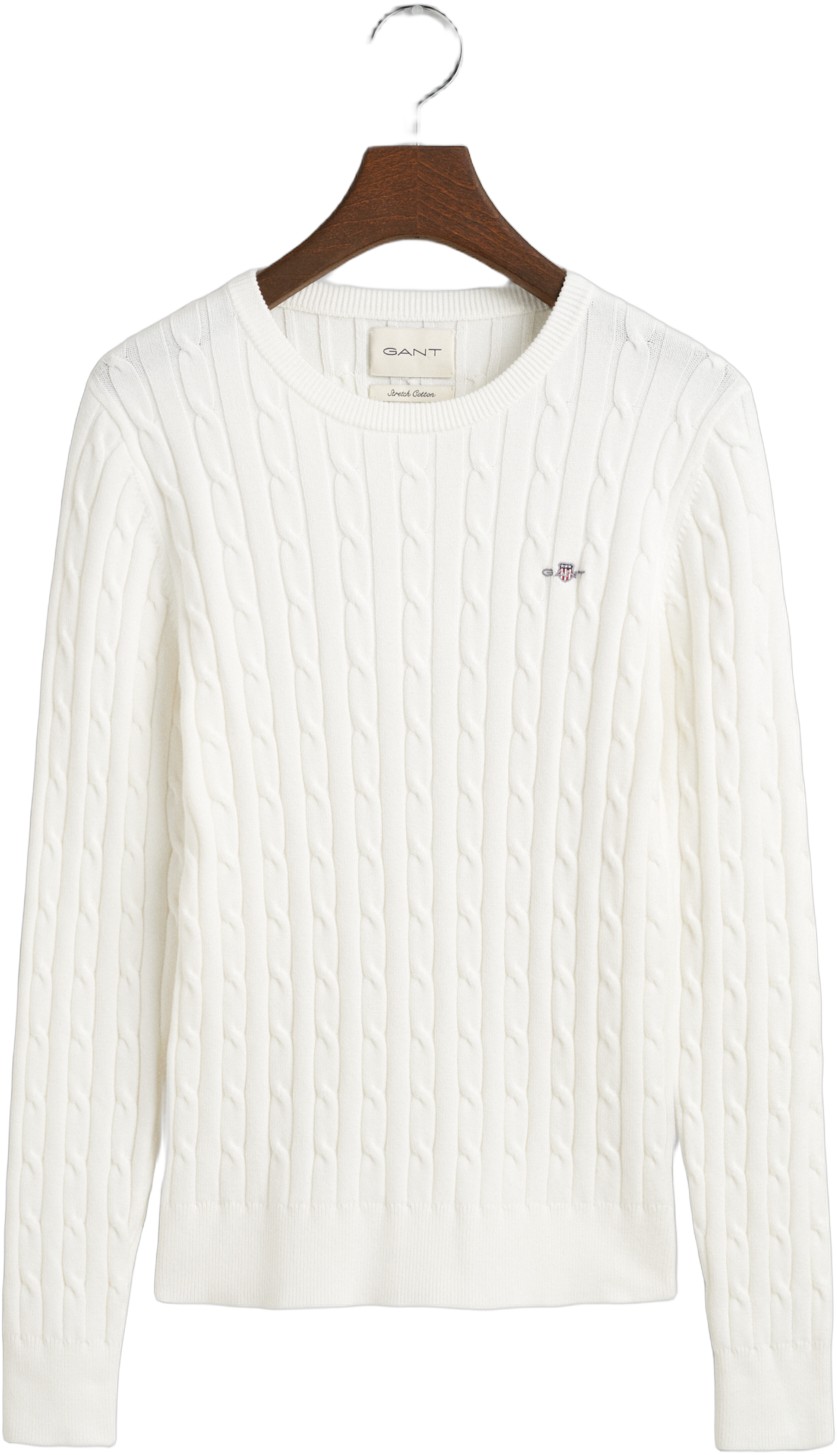 Stretch Cotton Cable Cneck