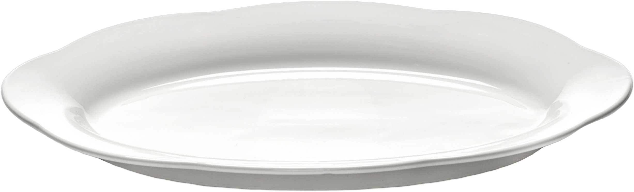 High Oval Plate L White Silhouette