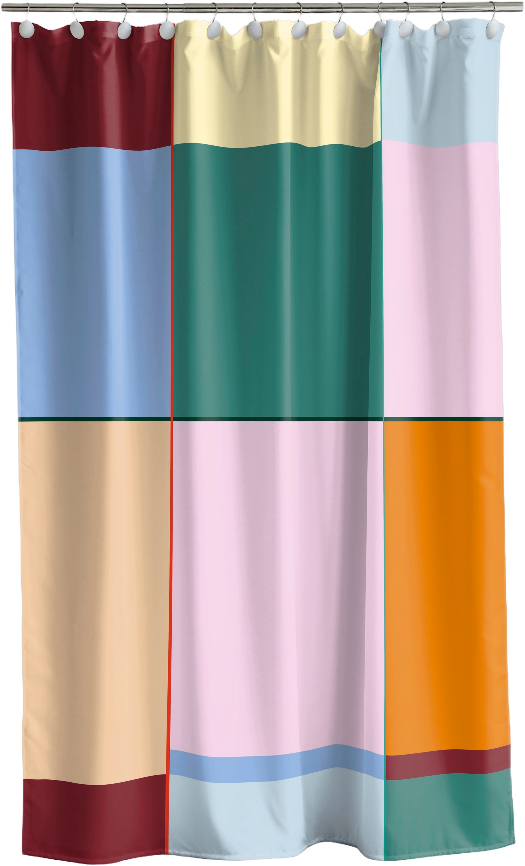 Badeforhæng 180x200 Colour Block Rosewood