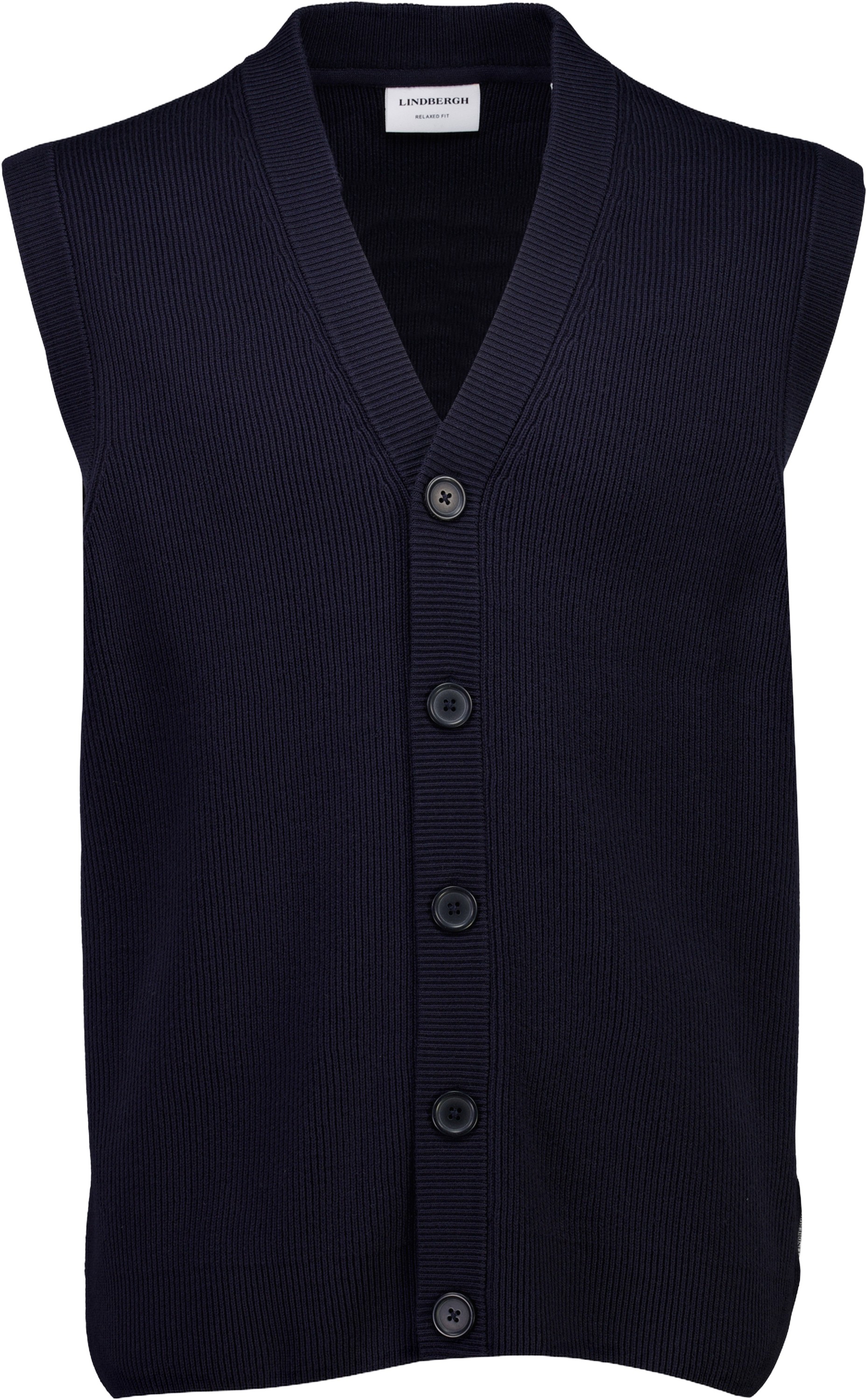 Rib Vneck Button Slipover