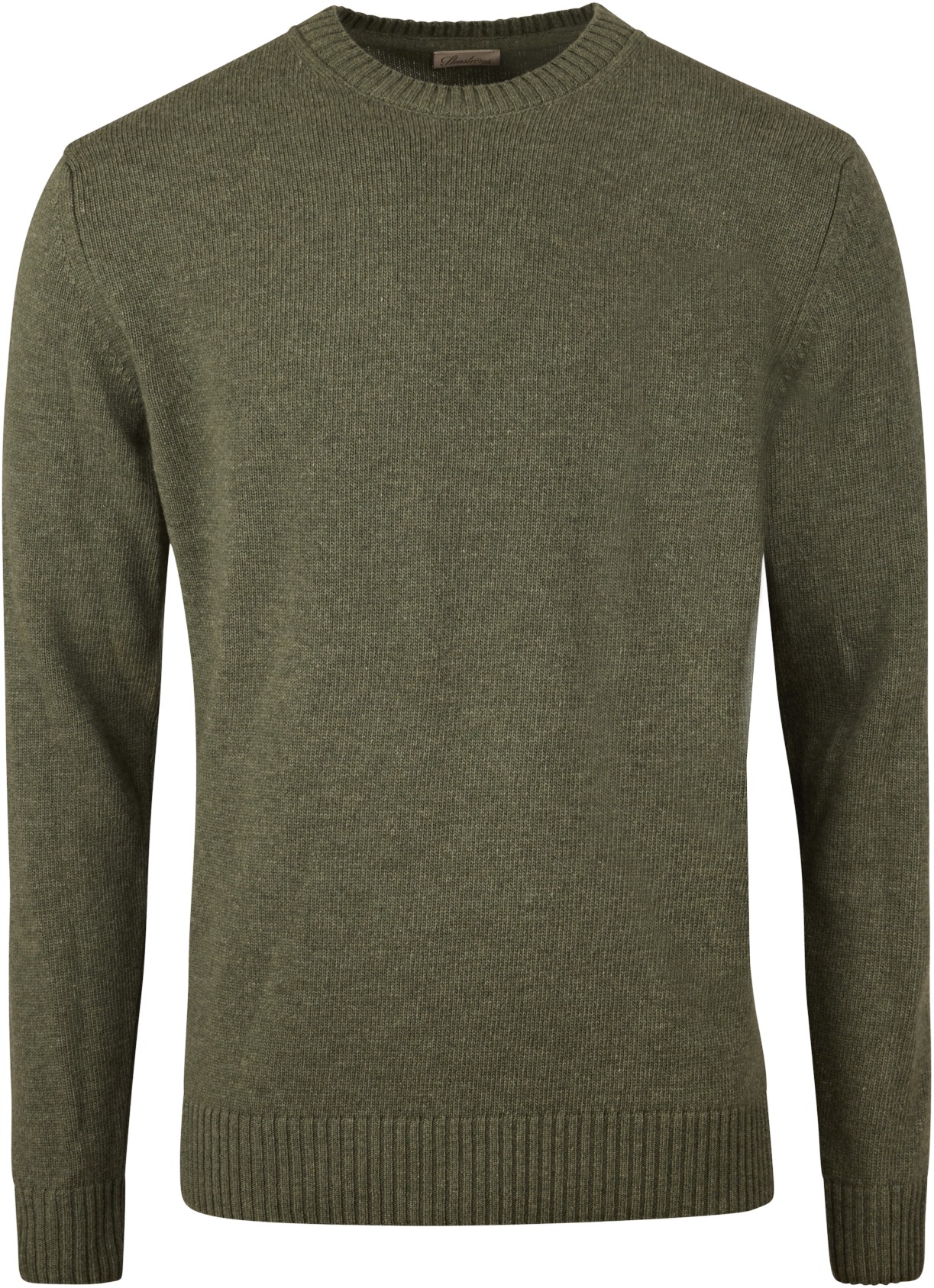 Pullover Knitted Crew Neck Carded Merino Wool