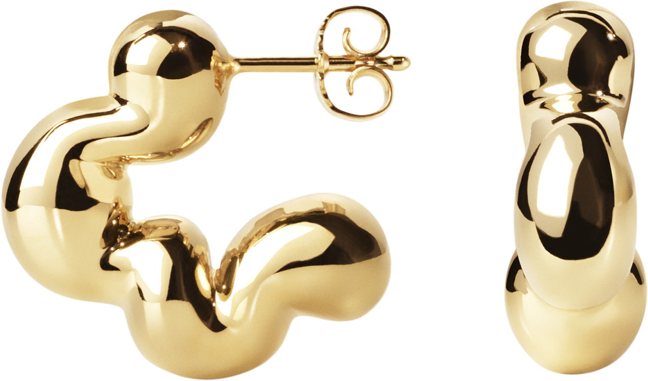 Cloudy Puffer Hoops