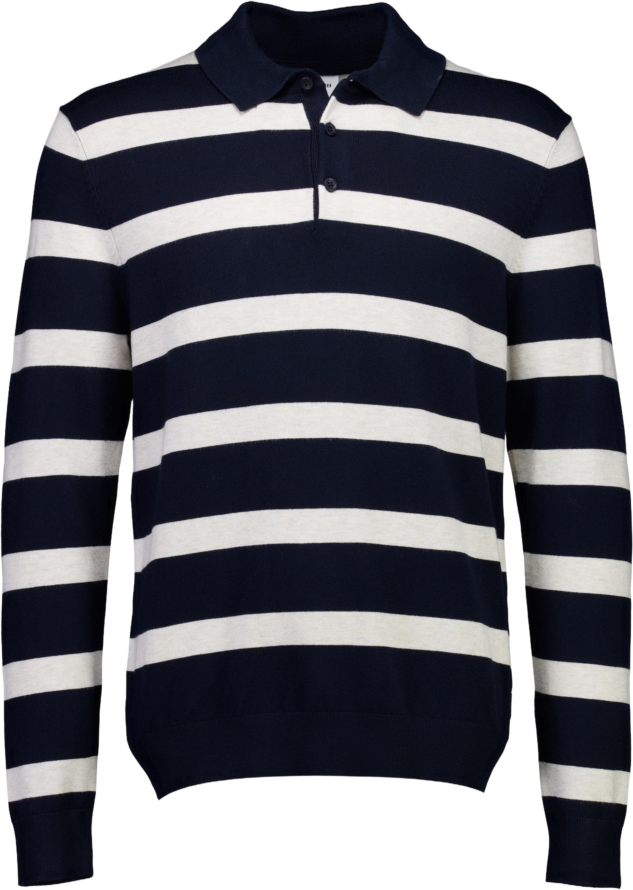 Ecovero Striped L/S Polo