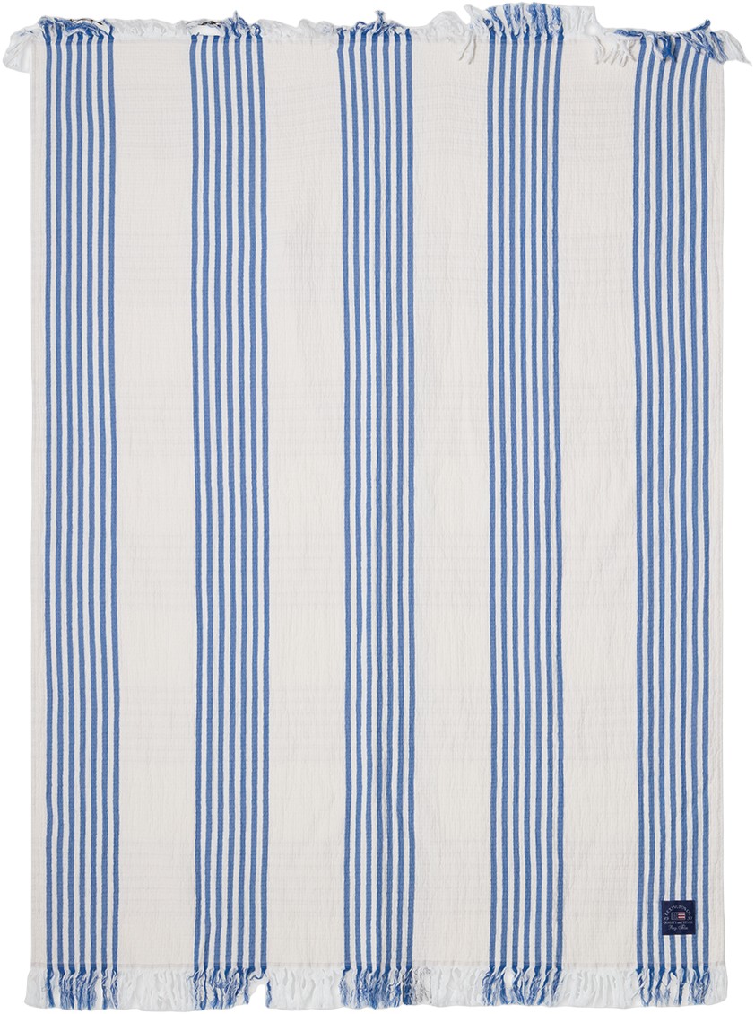 Striped/checked Organic Cotton Throw