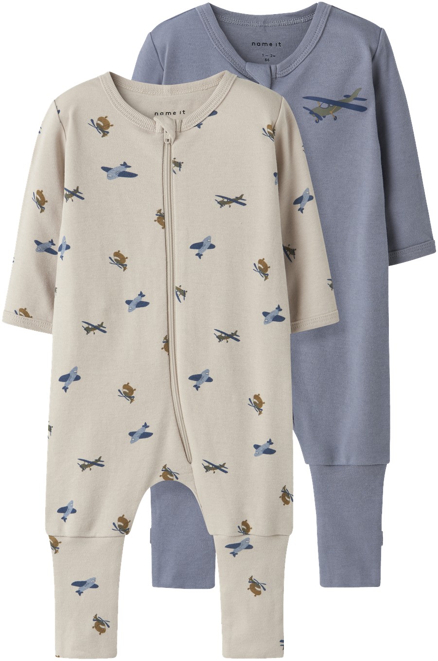 Nbmnightsuit 2P ZIP FF Airplane NOO