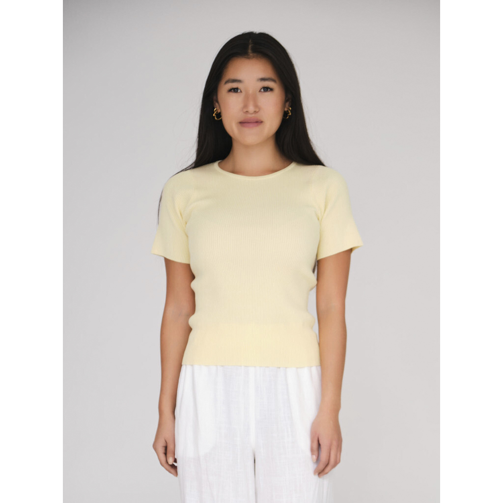 Rib Knit Short Sleeve top