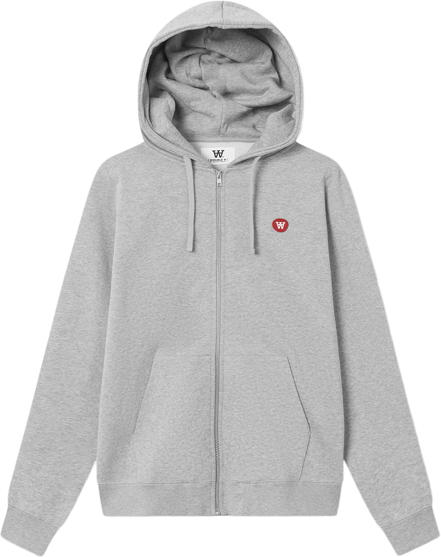 Wwzan Zip Patch Hoodie Gots Fra Wood