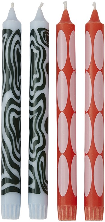 Candles, Light Blue/red
