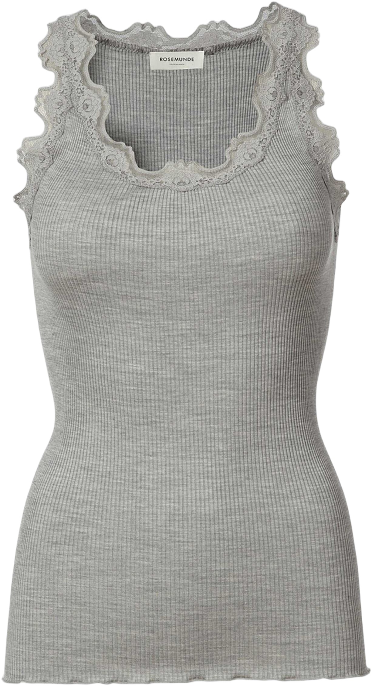 Rwbabette Silk SL Uneck Lace Top