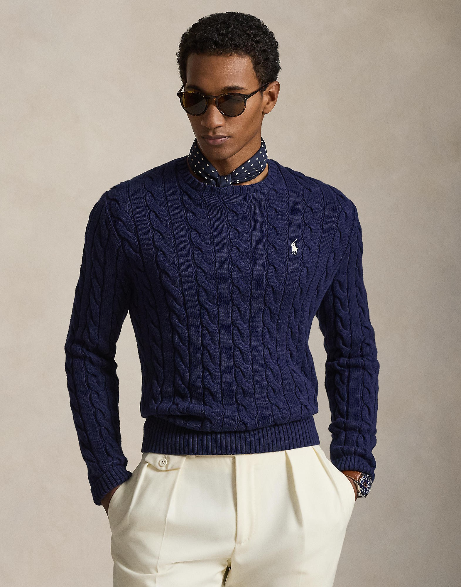 Cableknit Cotton Sweater