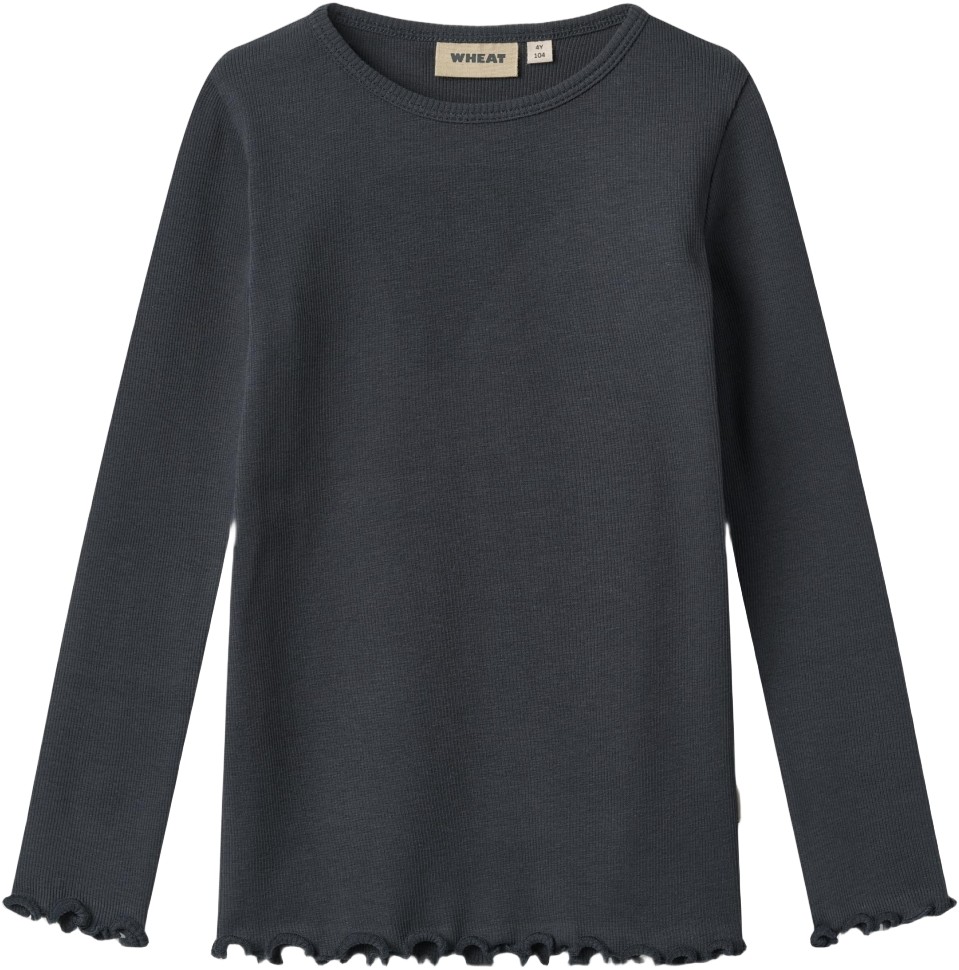 Langærmet Rib Tshirt Ida