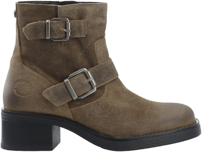 Casrikke Biker Boot W. Inside Zip Vintage Suede