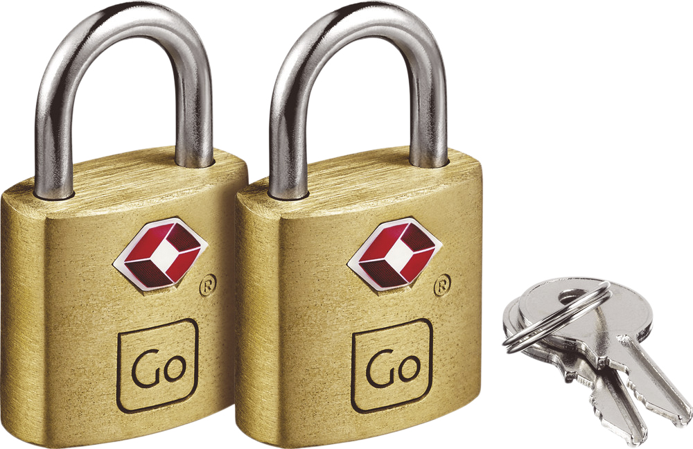 TSA Brass Padlocks Twin Pack