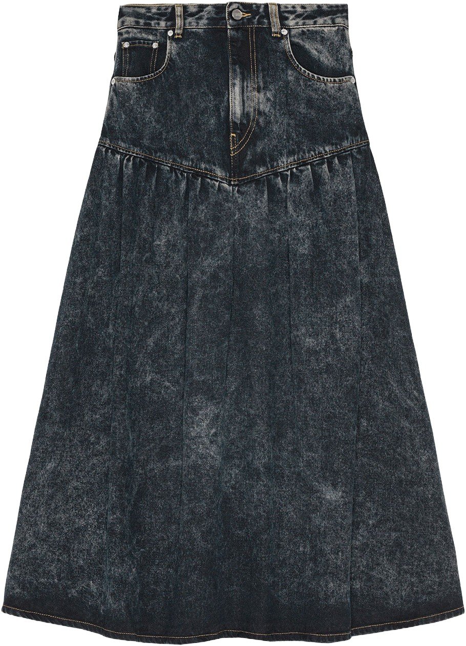 Light Denim Long Skirt