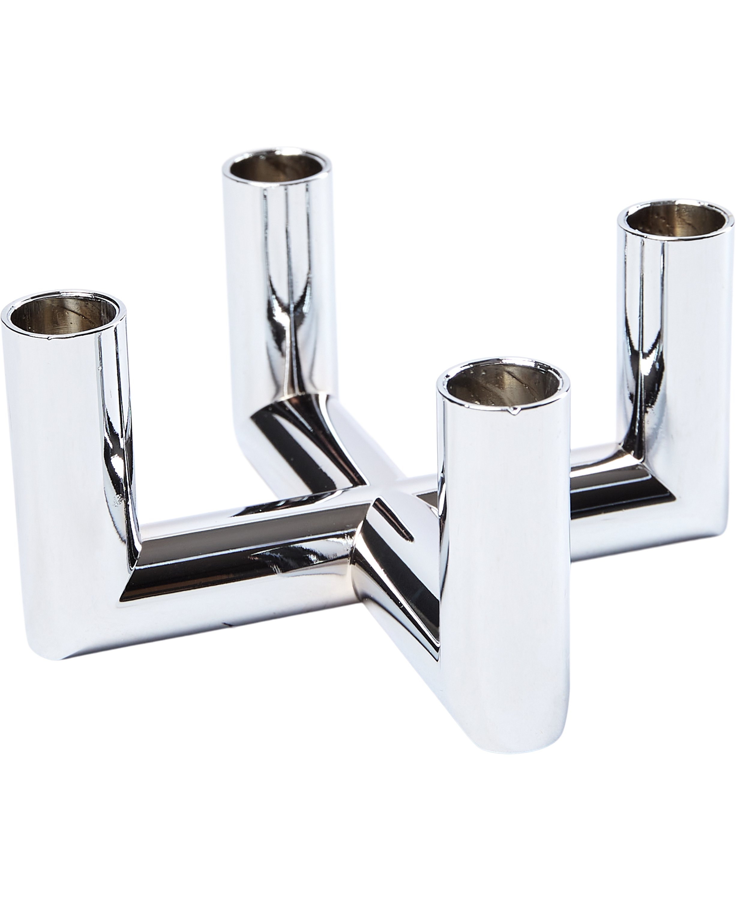 Matrix Candle Holder 4'arm Mini Taper - Chrome - 7,5 x 4,5